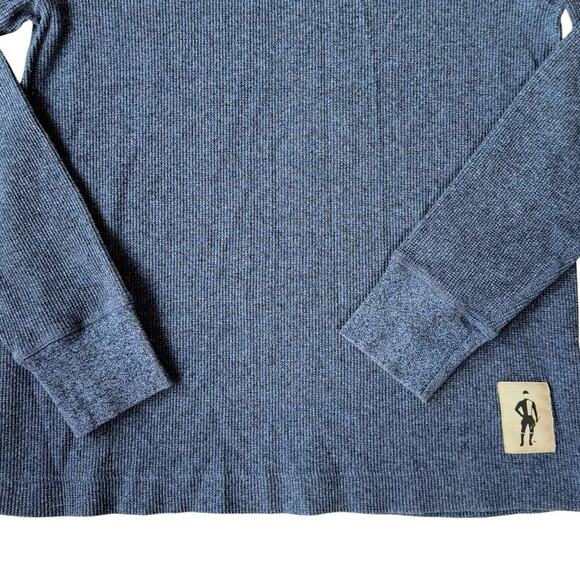 JOCKEY Long Sleeves 1/4 Zip Pullover Thermal Knit Sweatshirt Size XL Slate Blue - Picture 4 of 12